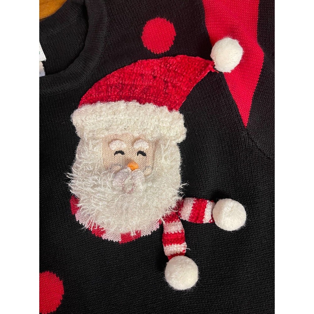 Vintage Quacker Factory Black Red Polka Dot Santa… - image 2